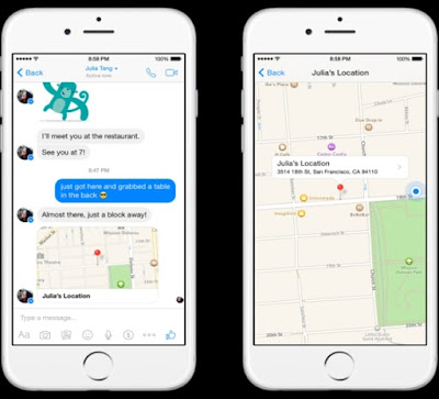 Facebook Messenger update brings the ability to send locations as messages