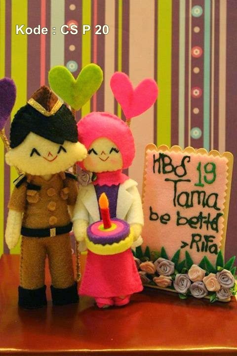 KADO WISUDA HADIAH ANIMASI UNIK BONEKA  COUPLE JUAL FLANEL 