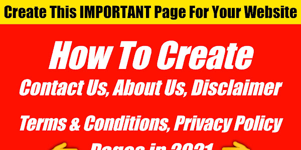 Important Pages For All Websites For Approval Of AdSense