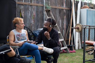 Gael García Bernal and Roger Ross Williams in Cassandro. Photo: Alejandro Lopez Pineda © AMAZON CONTENT SERVICES LLC