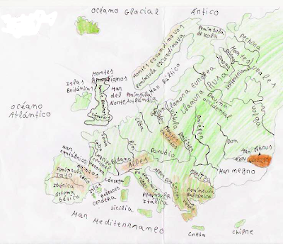 mapa de europa. Europa: mapa físico