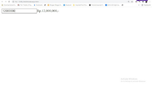 output format uang javascript external element