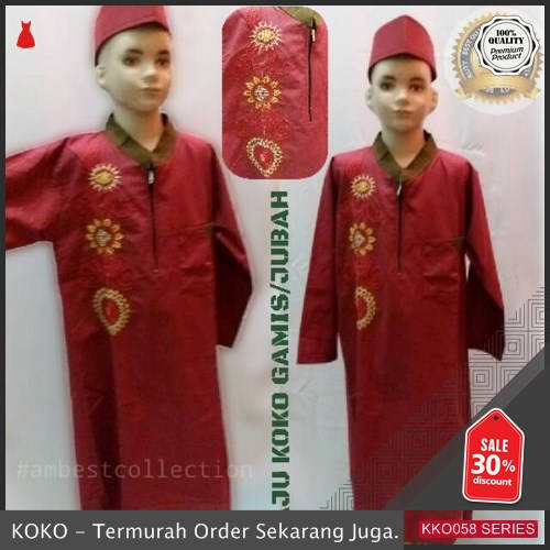 KKO58 AMS256 Baju Koko Gamis Jubah Ala Turkis Anak Anak 