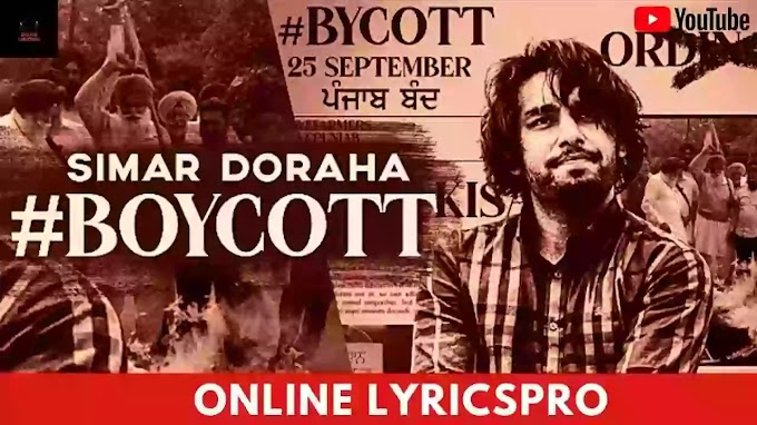 Boycott Lyrics | Simar Doraha & Black Virus