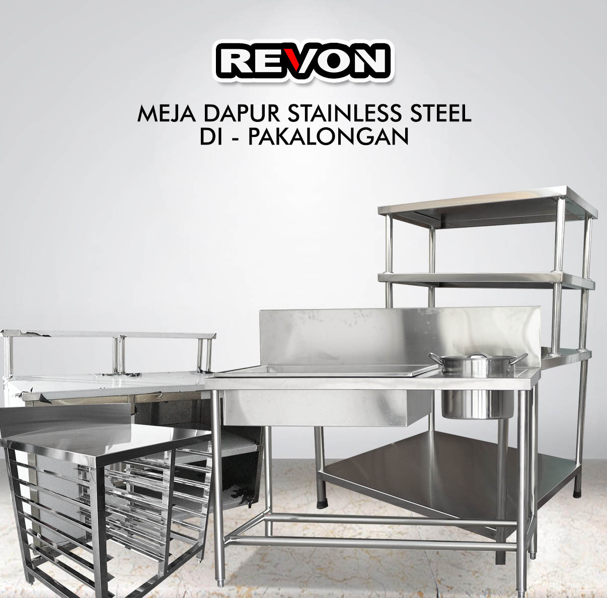  Jual Meja Dapur Stainless Steel  di Pakalongan REYMETAL 