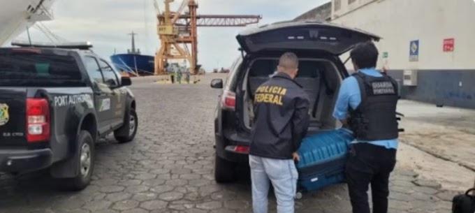 Mulher é presa em Ilhéus com mais de 40 kg de cocaína em navio de cruzeiro