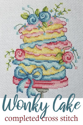 Finished Wonky Layer Cake Cross Stitch