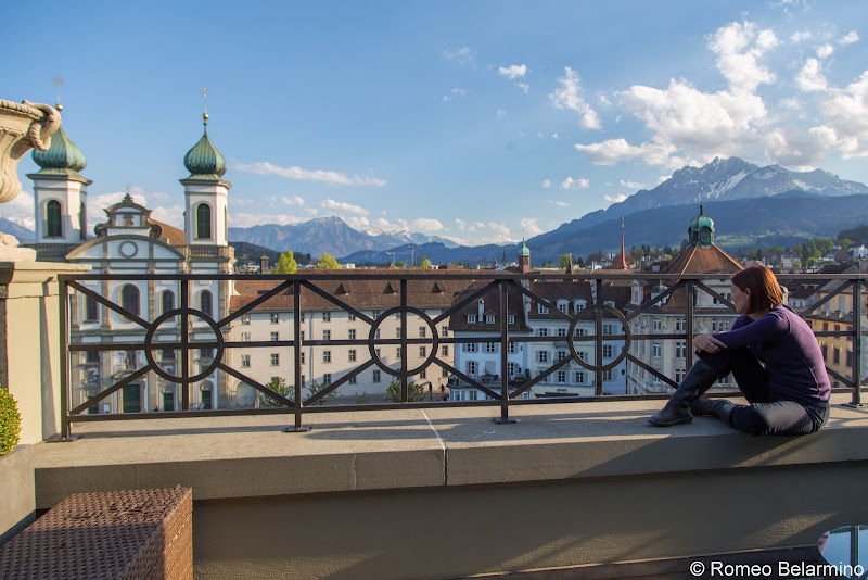 Hotel des Balances Room Balcony Two Days in Lucerne Luzern Switzerland