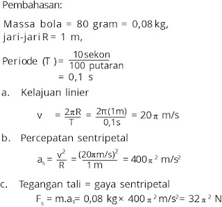 Jawaban soal fisika tentang gerak melingkar nomor 4