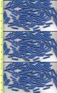 LEGO x300 Blue Technic, Pin Long with Friction Ridges Lengthwise NEW bulk lot