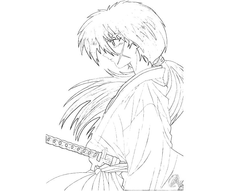 printable-rurouni-kenshin-himura-kenshin-profil-coloring-pages