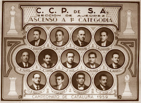 Jugadores del Casal Catòlic de Sant Andreu en 1959