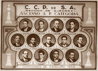 Jugadores del Casal Catòlic de Sant Andreu en 1959