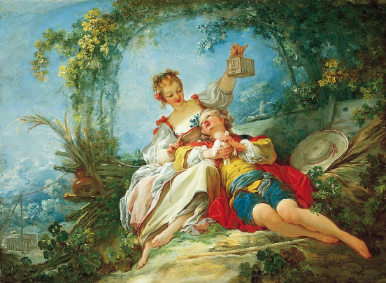 Jean-Honore Fragonard - Amantes felices - 1765