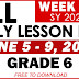 GRADE 6 DAILY LESSON LOG (Quarter 4: WEEK 6) JUNE 5-9, 2023