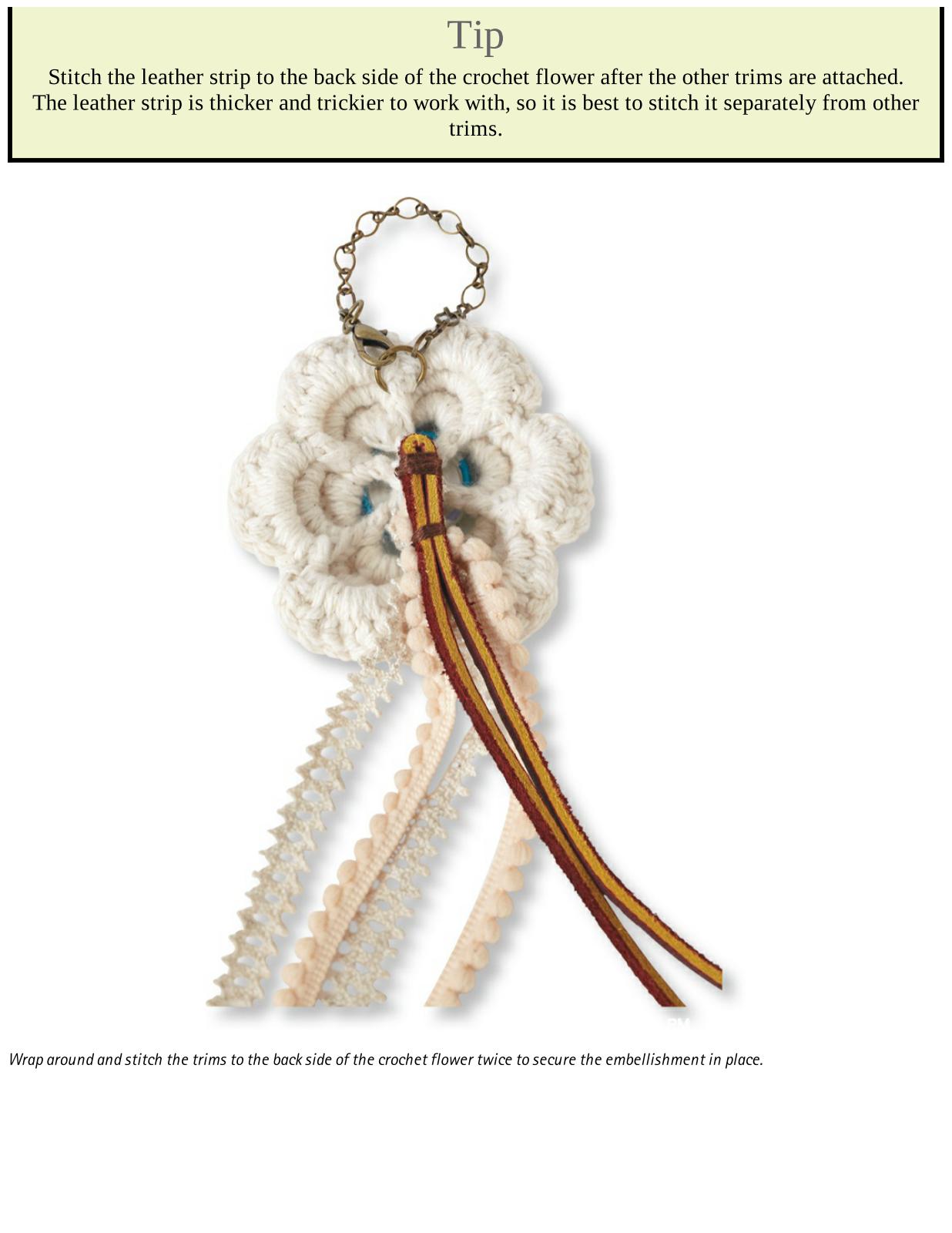 Cotton Flower Bag Charm