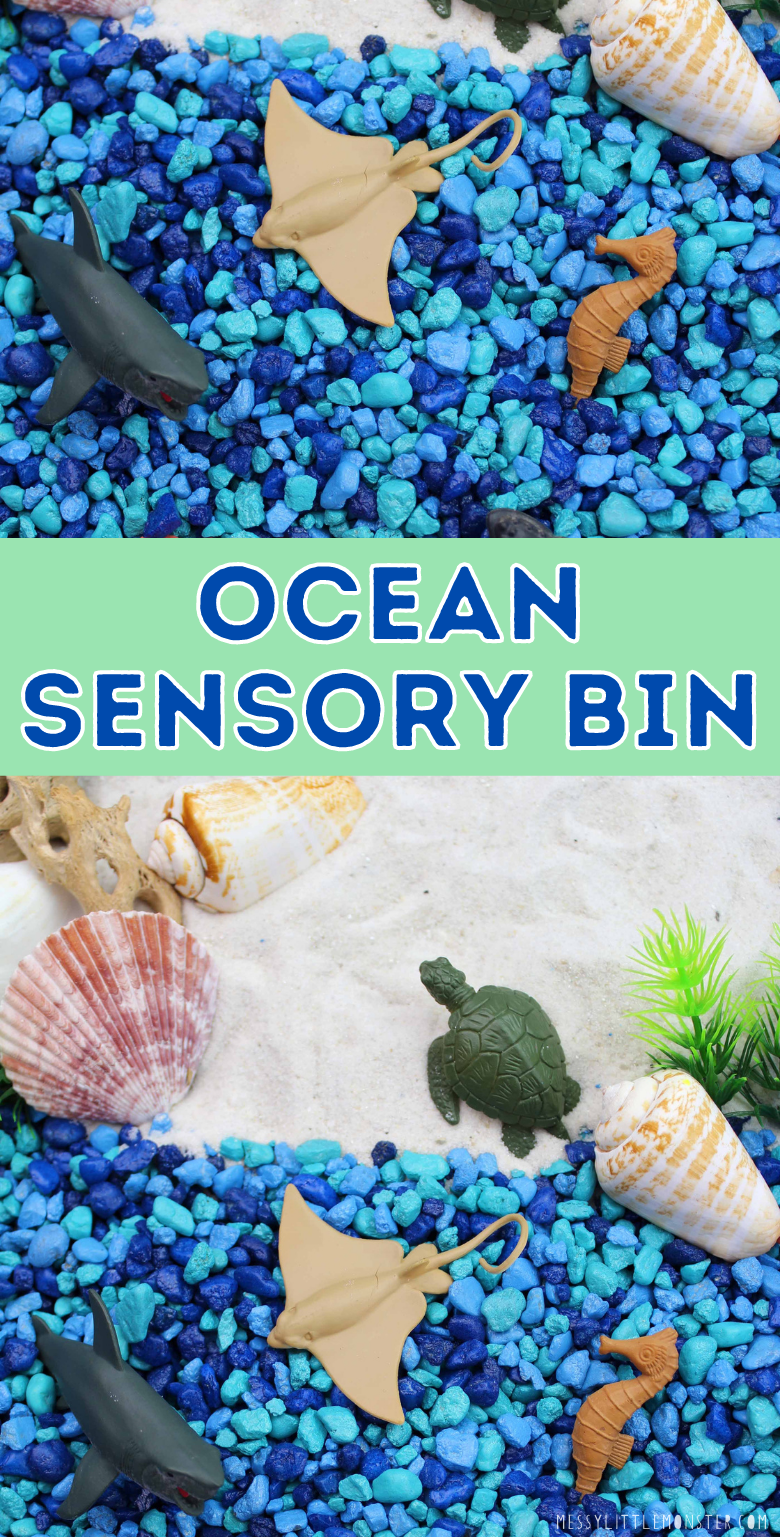 Ocean sensory bin. Ocean activities for toddlers and preschoolers.