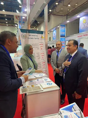 وزير التعليم العالى يشيد بجناح جامعة دمياط بمعرض "أخبار اليوم - يوني إيجيبت"