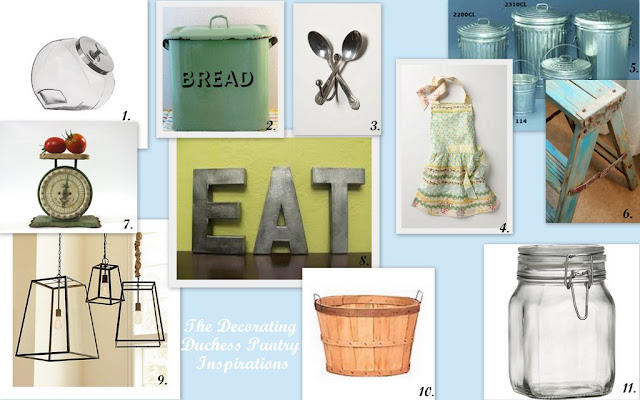 Pantry inspiration board, ideas for pantry organizing