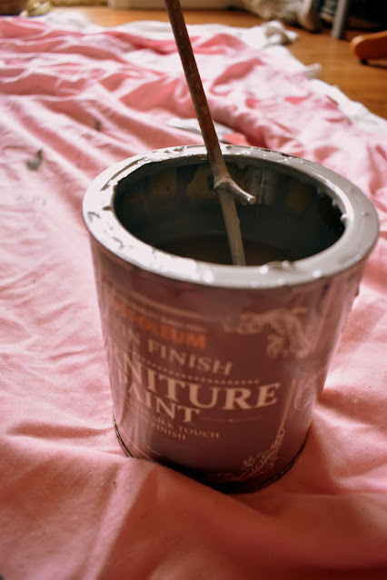 Tin of furniture paint