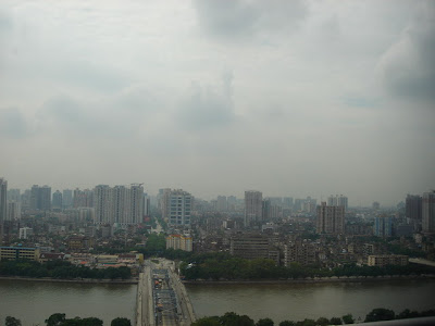 View at 25th floor overlooking Guangzhou city