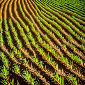 Ai generated picture of wheat crop which shows the wheat crop stages