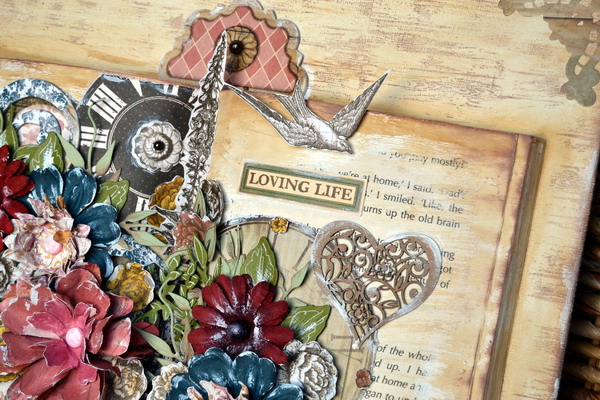 Altered Book Canvas by Denise van Deventer using BoBunny Provence Collection