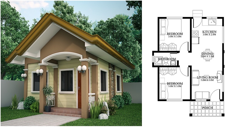  HOUSE  PLAN  OF SMALL  HOUSE  DESIGN  120 SQ  M Decor Units