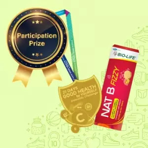 ALL the participants who completed the challenge will get 1 month supply of BiO-LiFE Nat B Fizzy and an exclusive participation medal.*