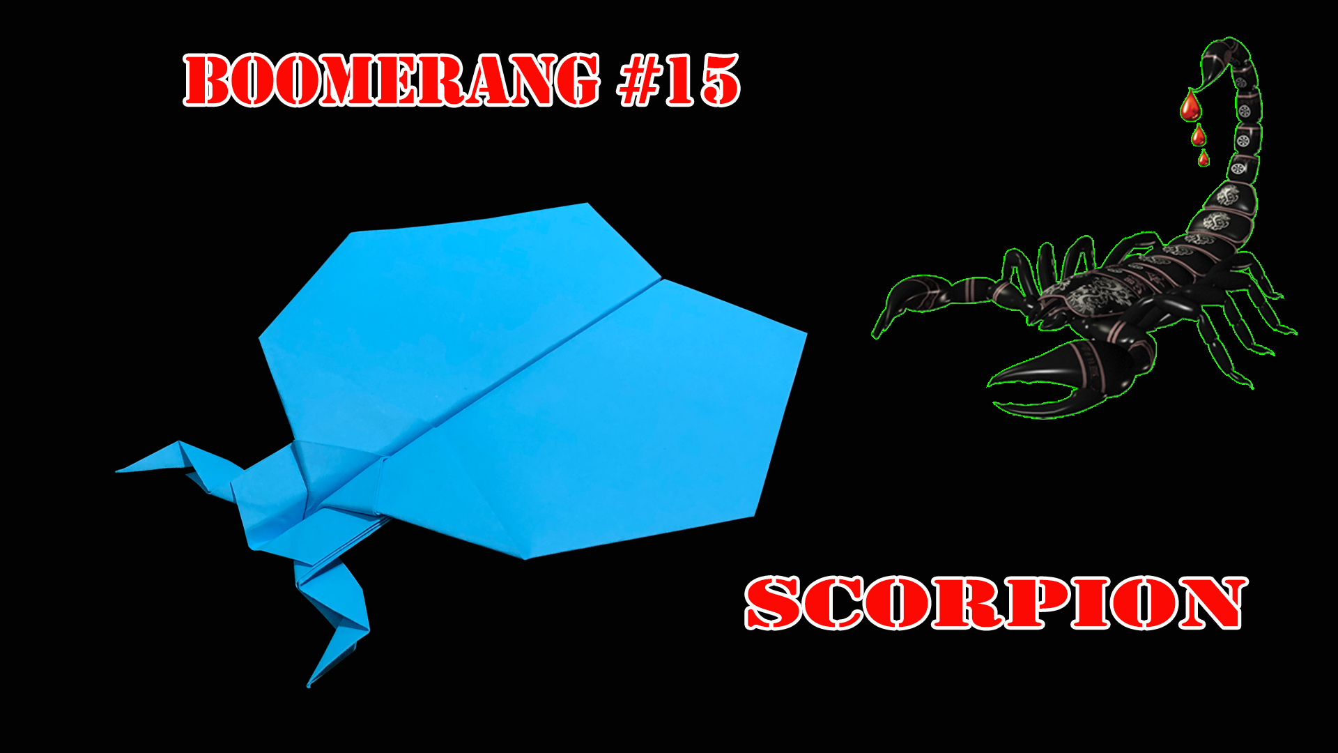 Cách gấp xếp máy bay Boomerang hình con Bò Cạp bằng giấy - How to make an origami paper airplane