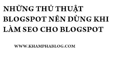 thủ thuật blogspot