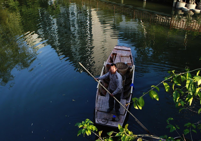 A fisherman on his boat