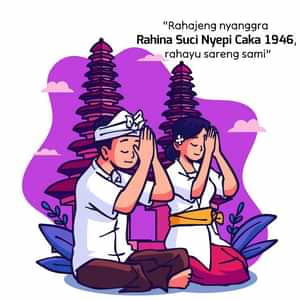 download contoh kartu ucapan nyepi 2024 caka 1946