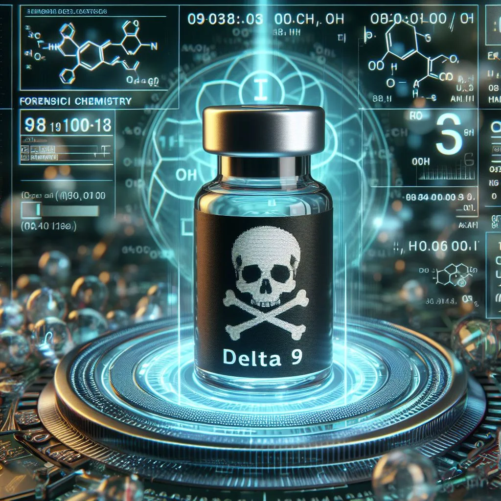 Delta 9 jar with a painted skull