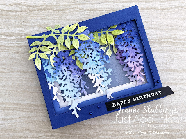 Jo's Stamping Spot - Just Add Ink Challenge #624 3D Box Card using Wisteria Wishes Bundle by Stampin' Up!