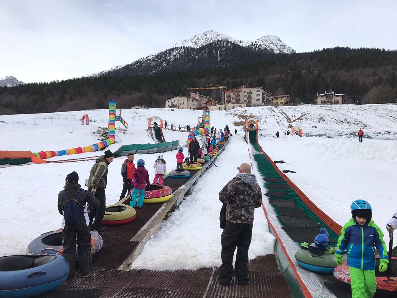 Snowpark ad Andalo in trentino