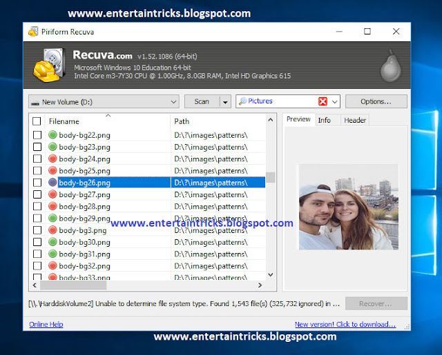 How to Recover Important Deleted Files & Pictures in Windows 10 using Recuva