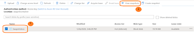 Create Snapshot in Azure