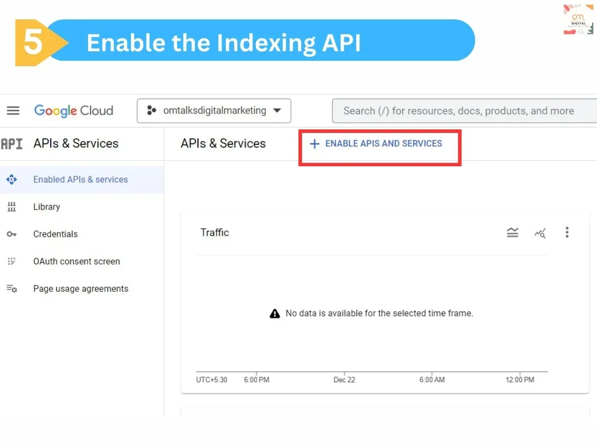 Enable the Indexing API 2