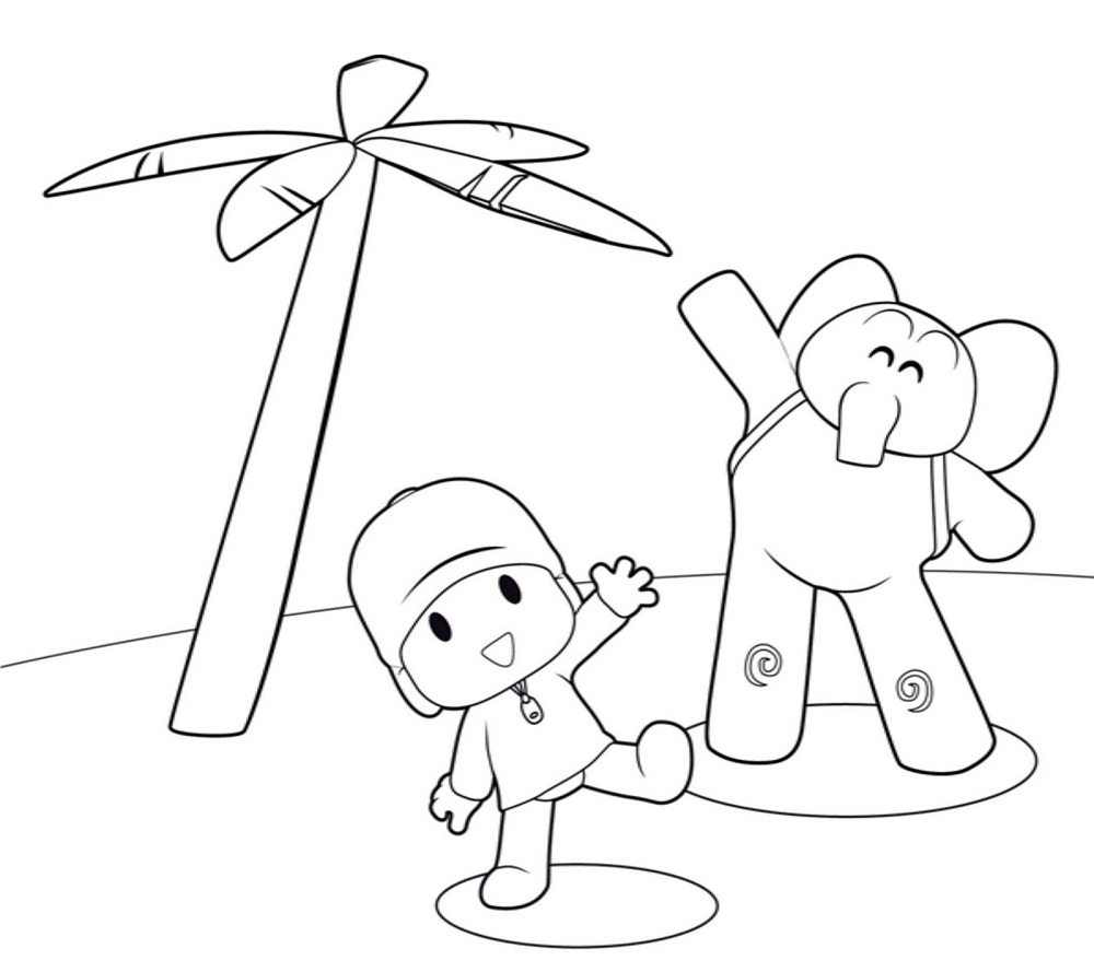 Divertidas imagens de Pocoyo para imprimir e colorir!