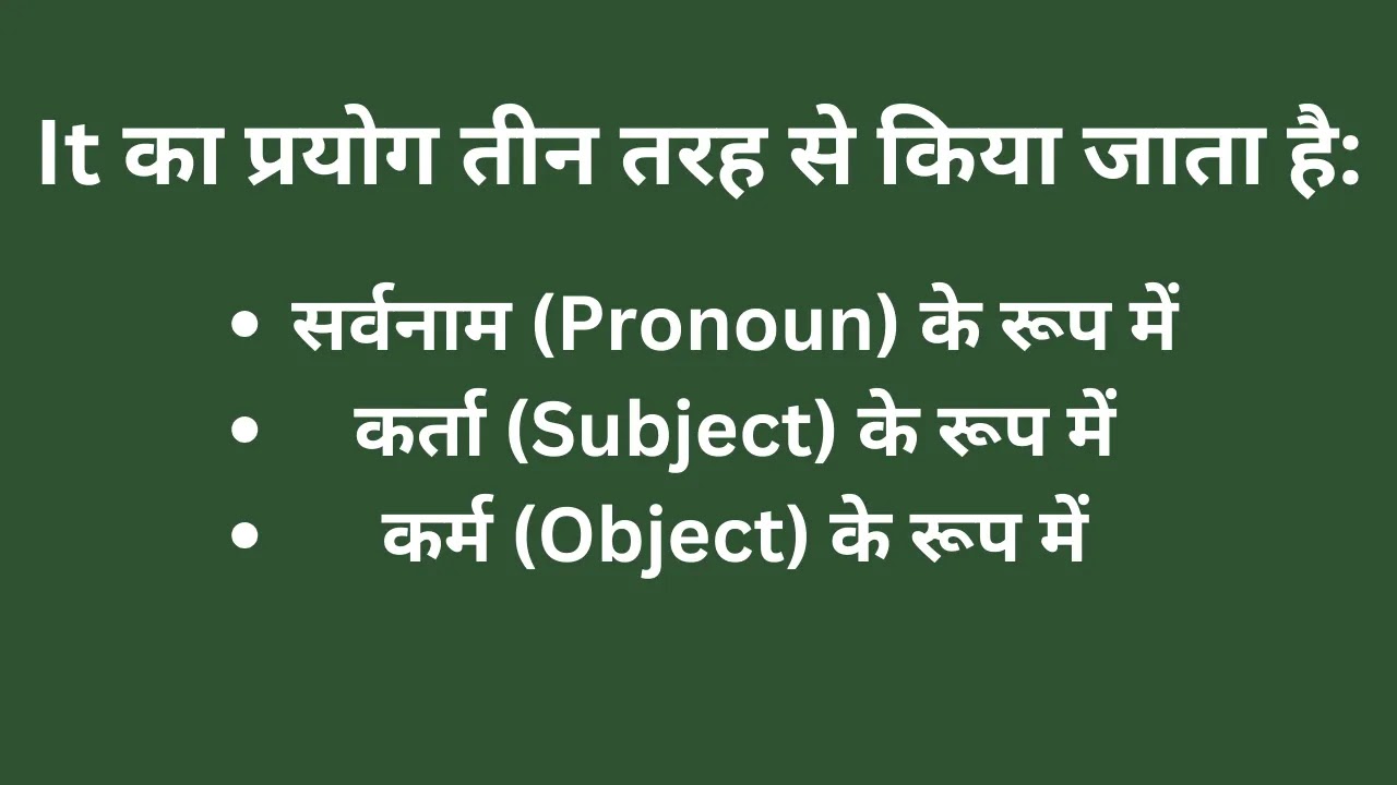 use of it in Hindi