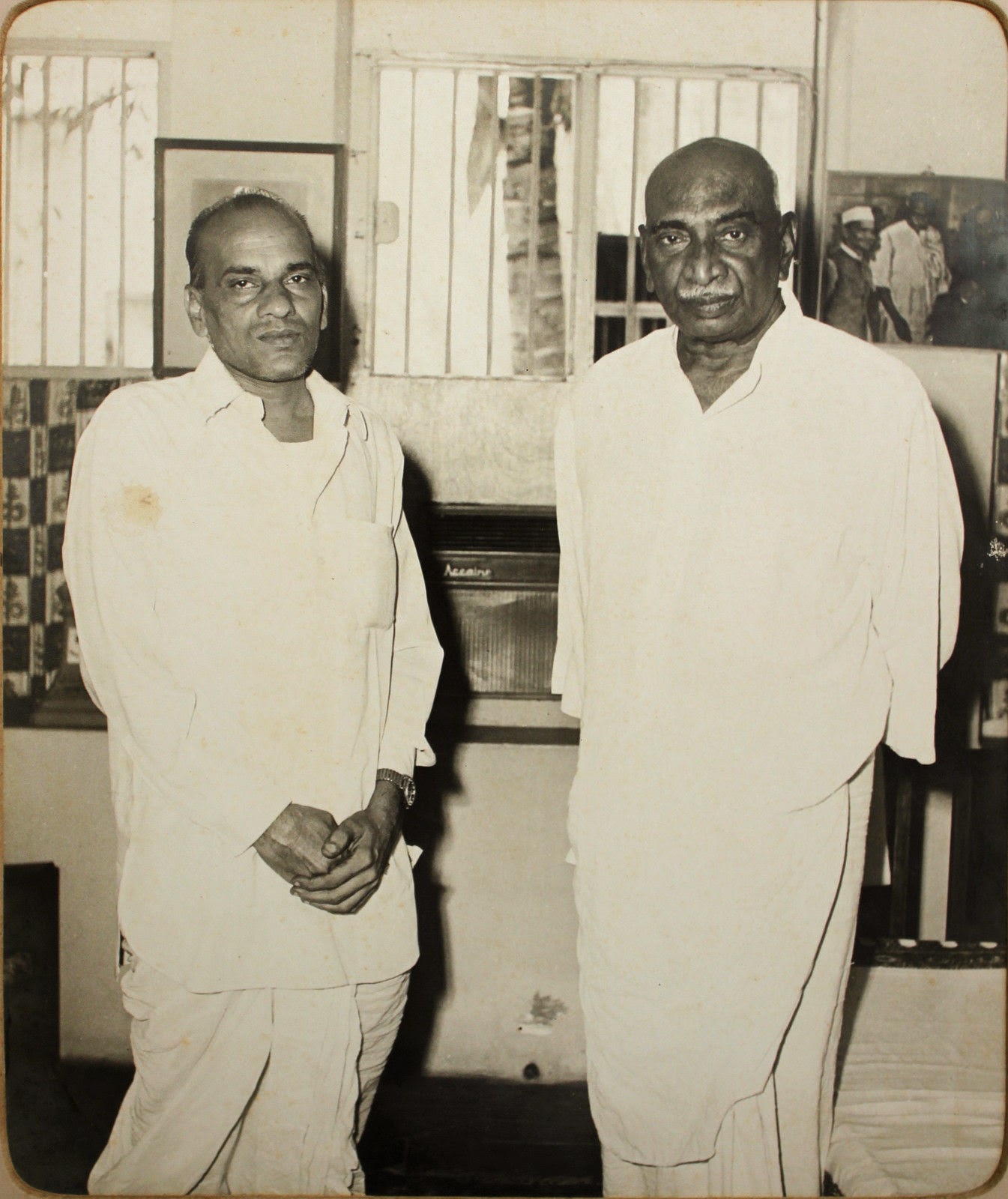Indian National Congress Leader K. Kamraj (on the right) with a Friend 