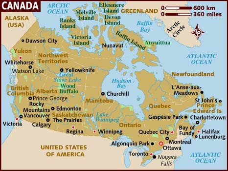 map of canada