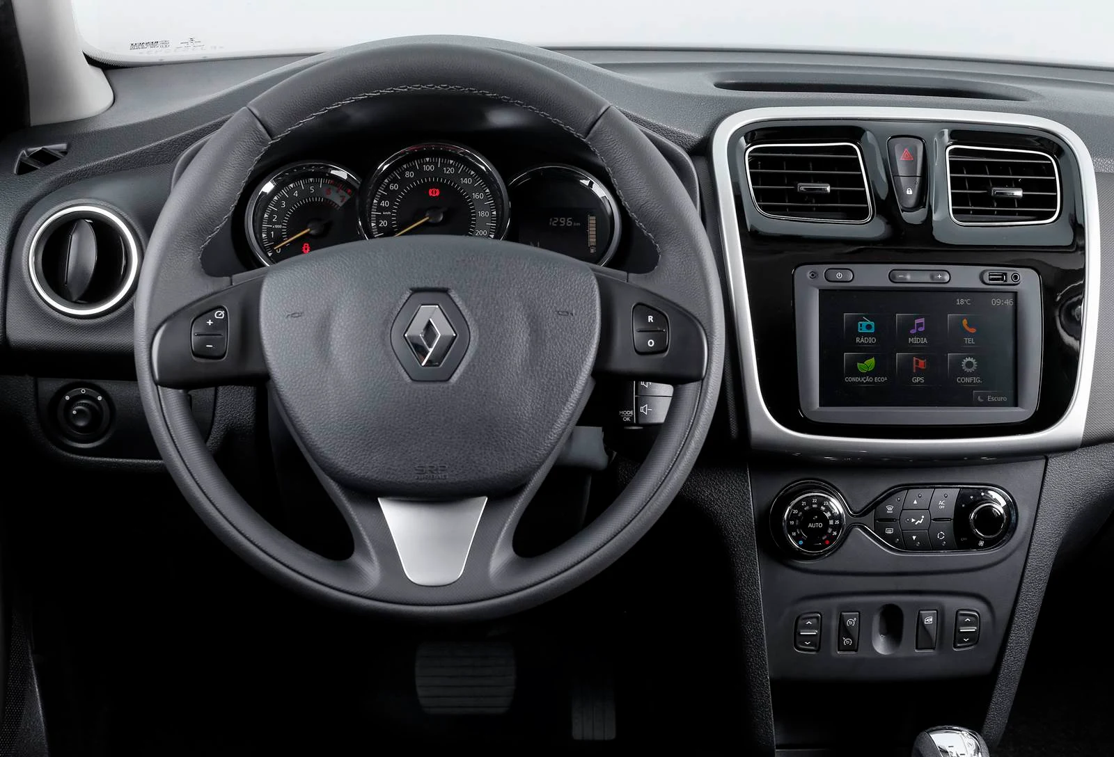 Novo Renault Logan 2015 automático - interior