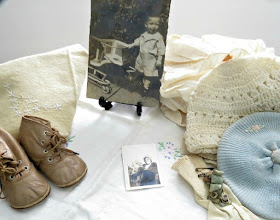 vintage baby clothes photos and shoes