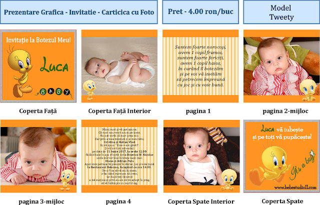 invitatii botez carticele