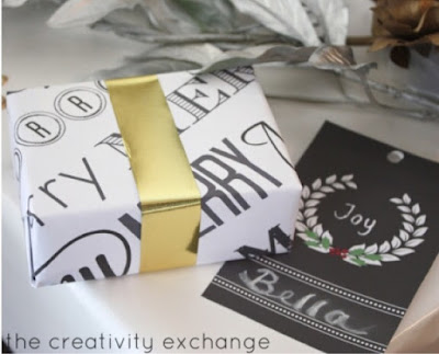 free printable Christmas gift wrap