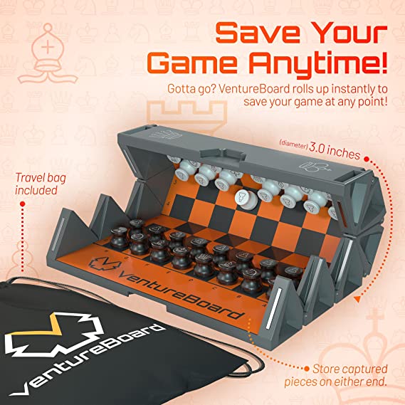 Ventureboard Portable Chess Set Allows You To Continue Playing Non-stop