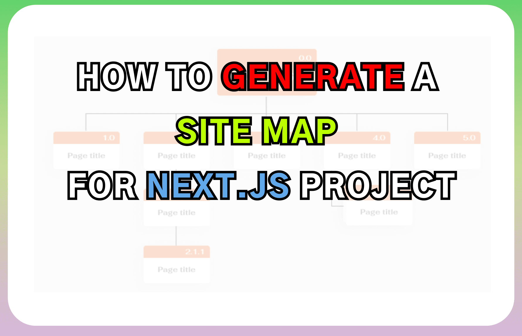 How to generate a sitemap (SEO) for Next.js project