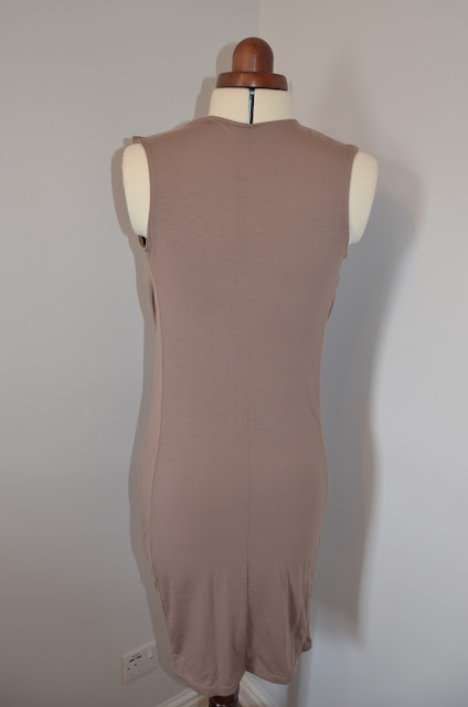 Cowl neck dress back sewing dressmaking